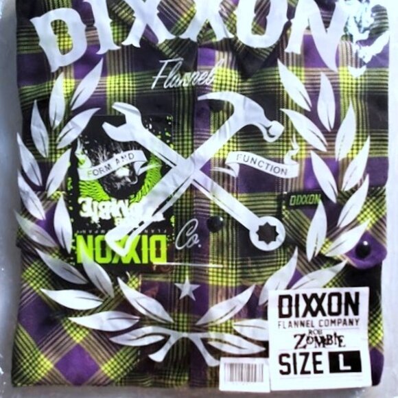 DIXXON Flannel x ROB ZOMBIE Collab Flannel Shirt- Men's L - Picture 13 of 15